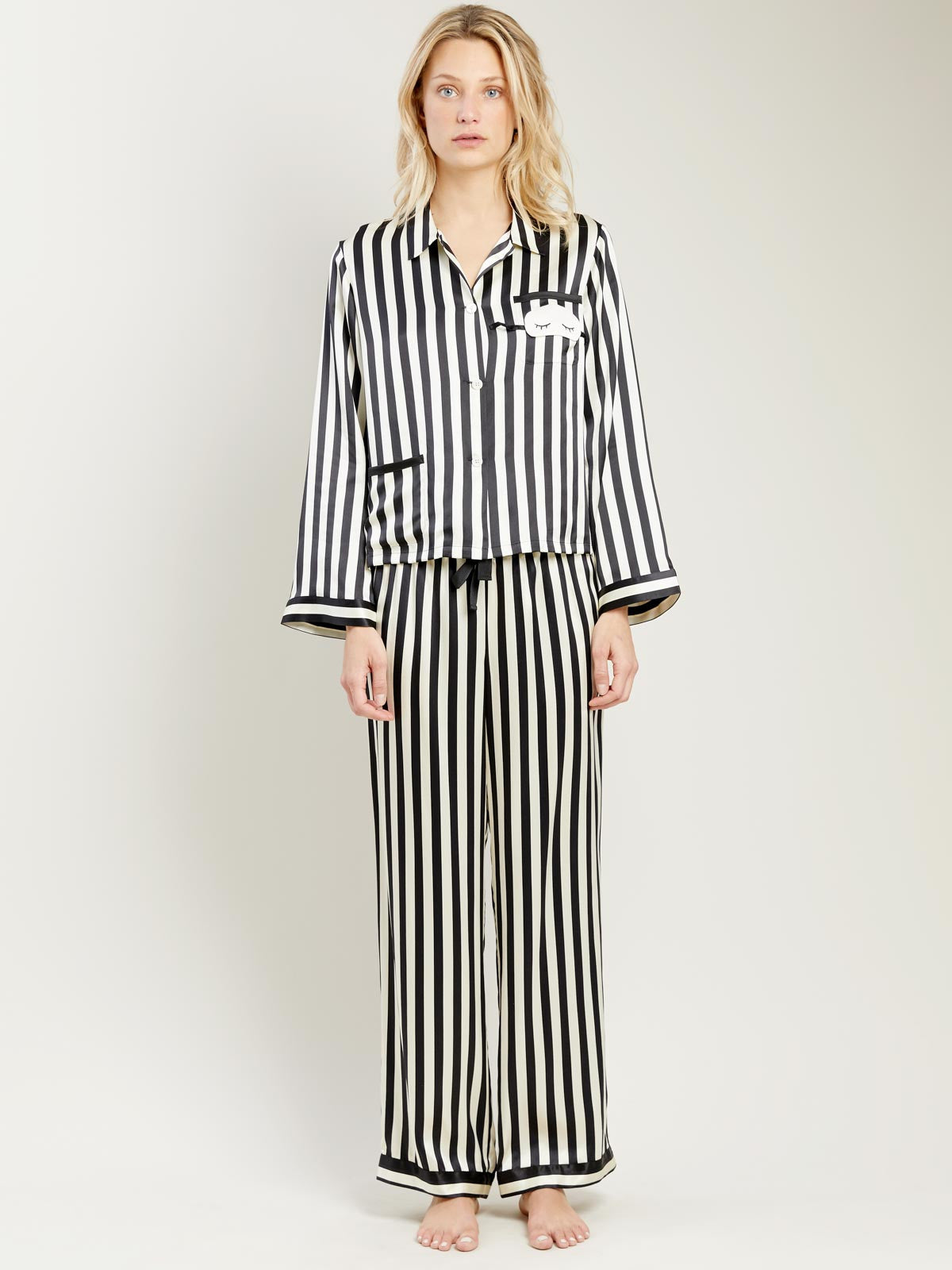 Chantal Pant in Noir Ecru By Morgan Lane