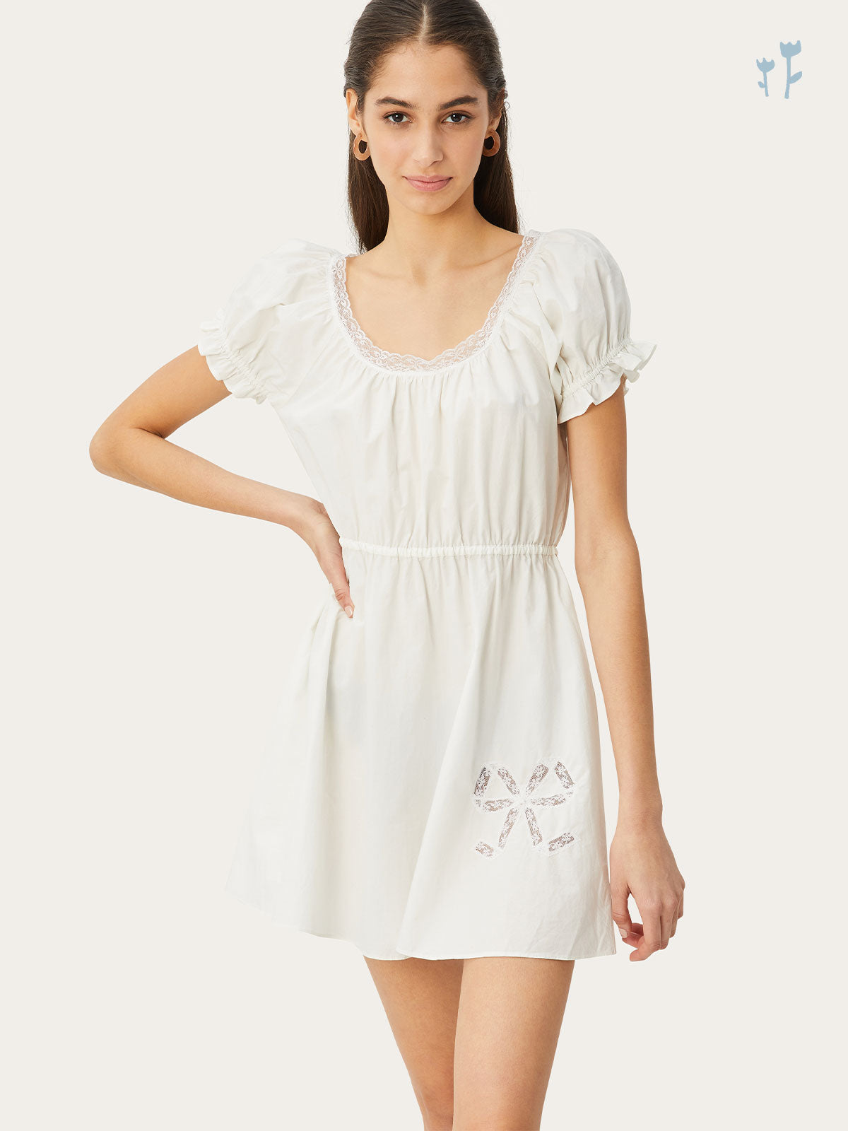 Ava Dress in Chalk By Morgan Lane