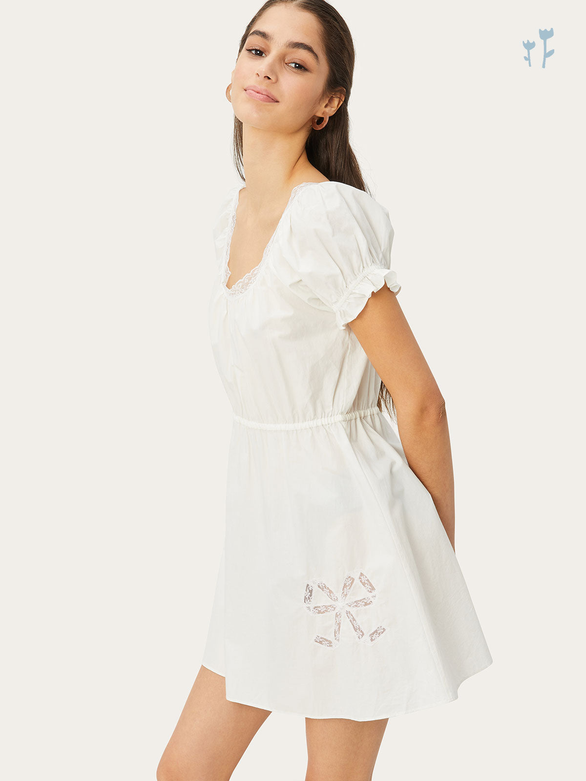 Ava Dress in Chalk By Morgan Lane