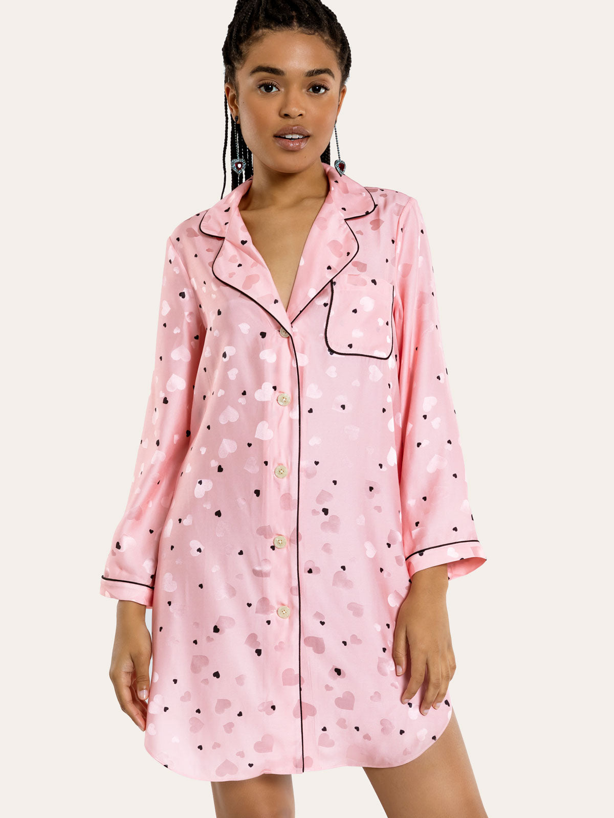 Jillian Night Shirt in Pretty in Pink By Morgan Lane