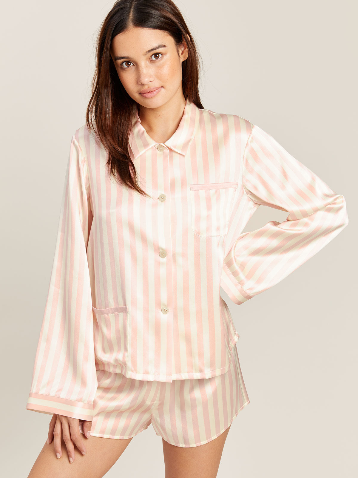 Ruthie Top in Petal Stripe By Morgan Lane