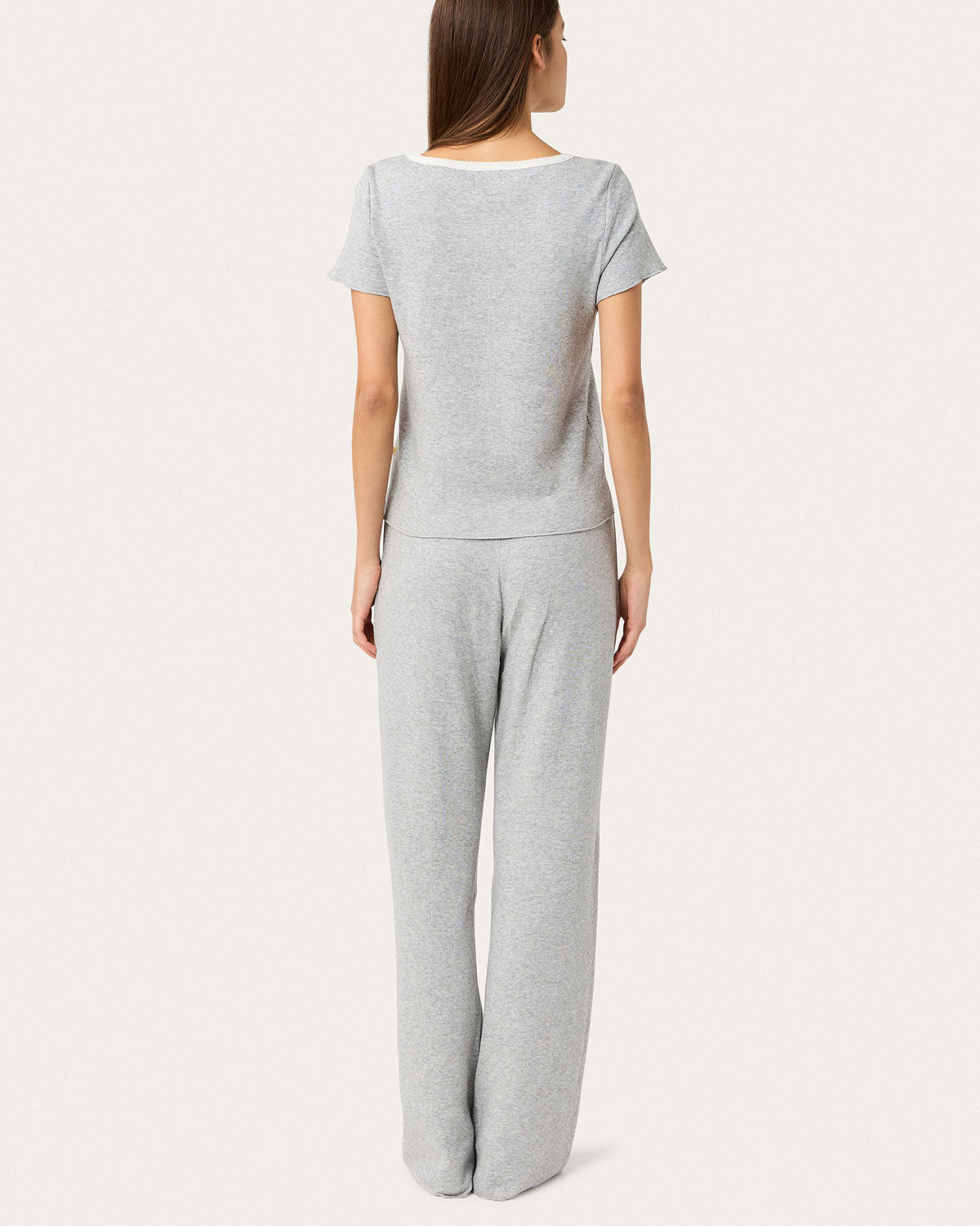Ellie Pant in Heather Pointelle By Morgan Lane