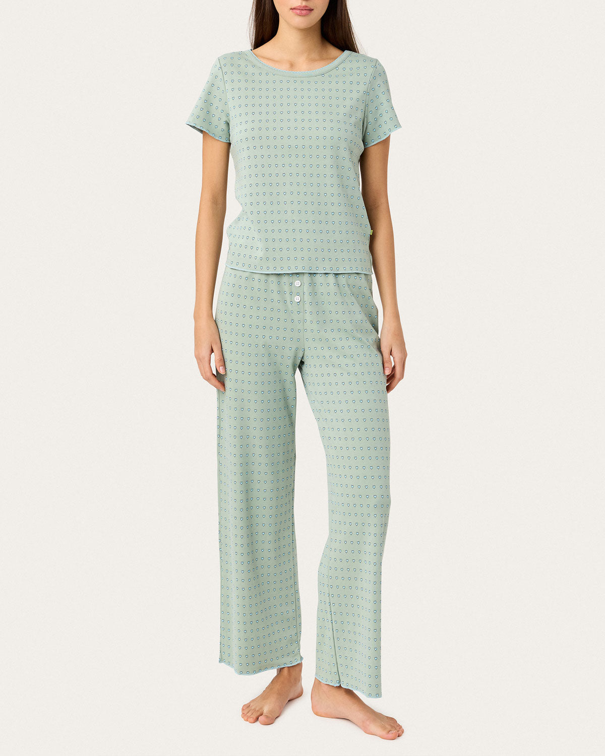 Baby Jean Long Pj Set in Iceberg By Morgan Lane
