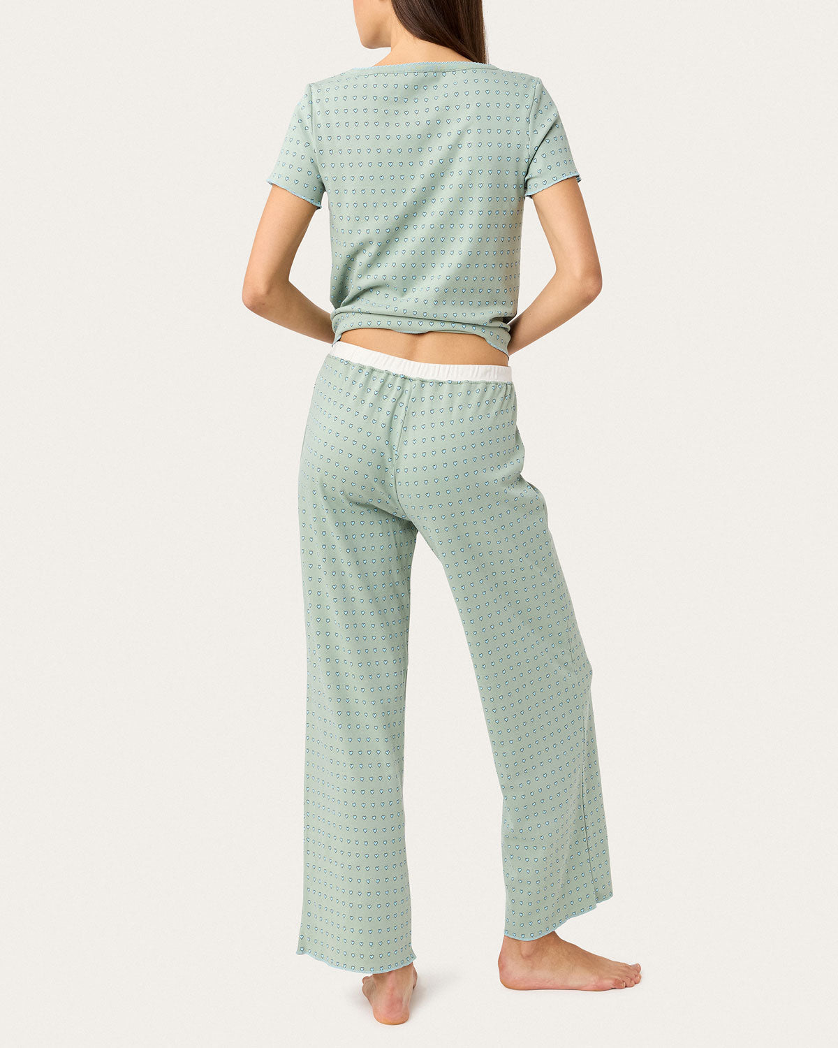 Baby Jean Long Pj Set in Iceberg By Morgan Lane