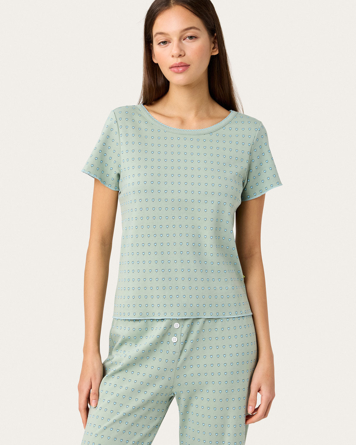 Baby Jean Long Pj Set in Iceberg By Morgan Lane