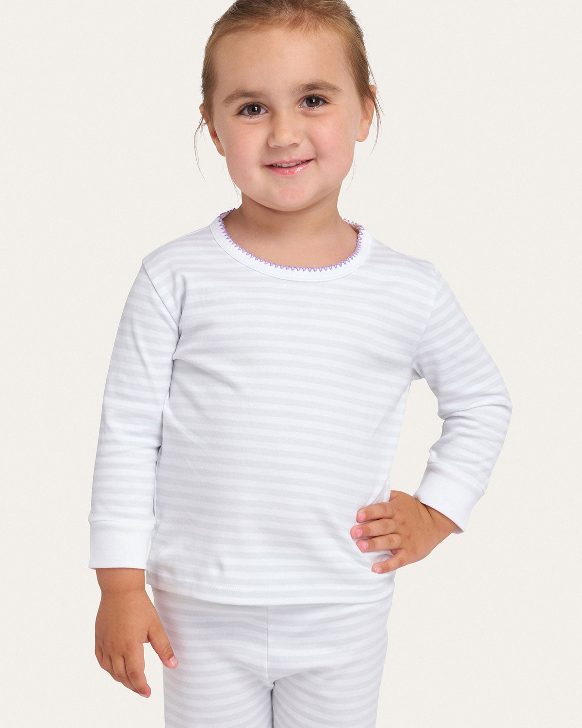 Riley Pajama Set in Sleepy Stripe By Morgan Lane