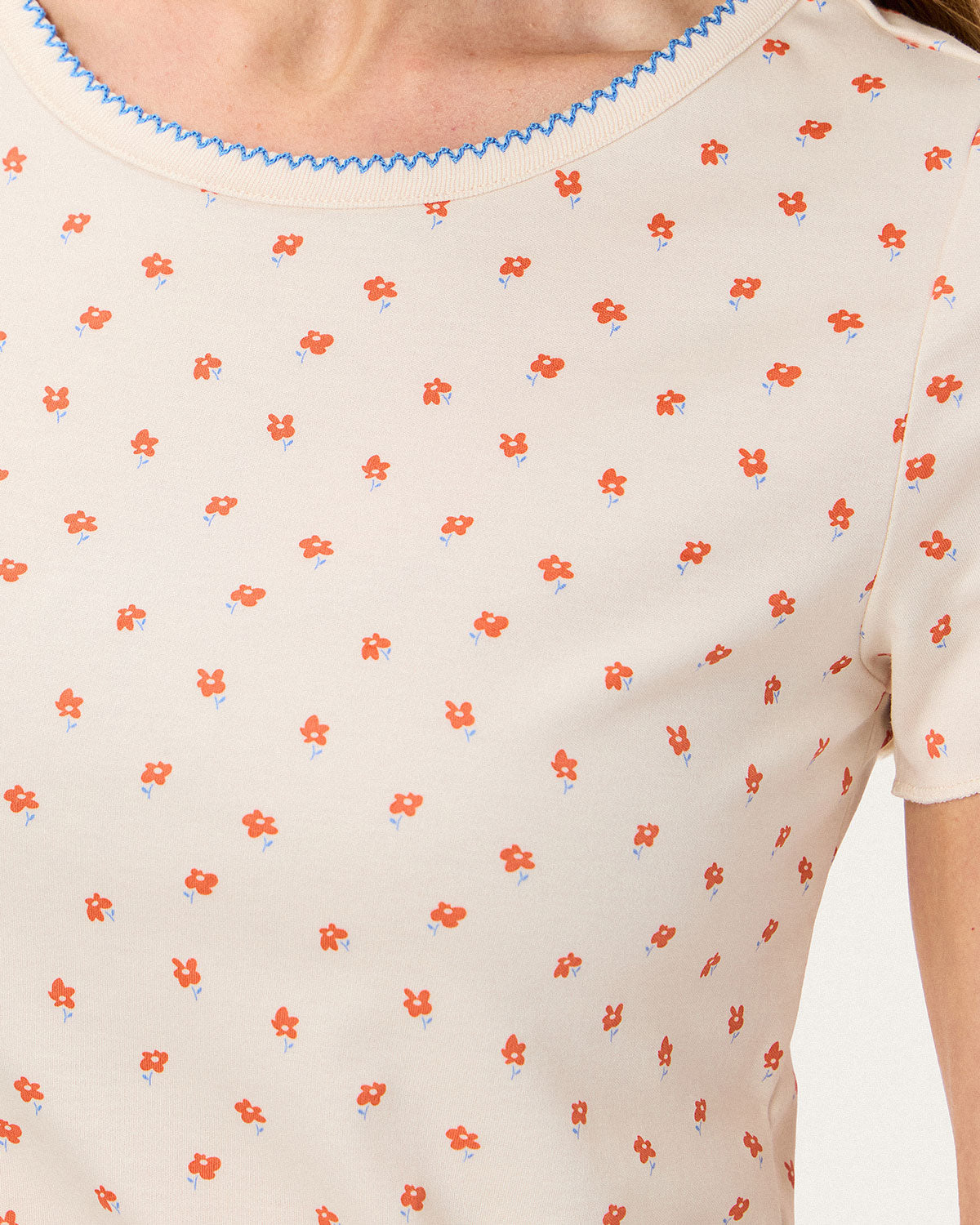 Baby Jean Tee in Sweet Poppies By Morgan Lane