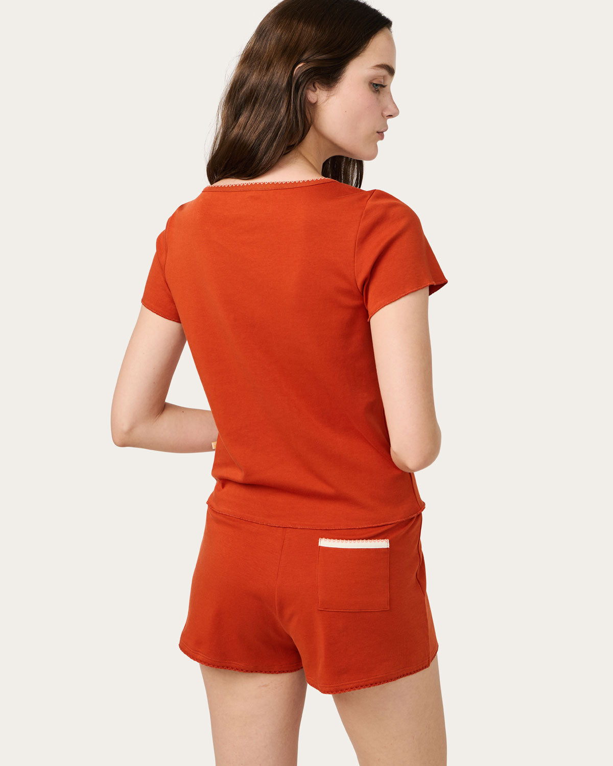 Baby Jean Tee in Rust By Morgan Lane