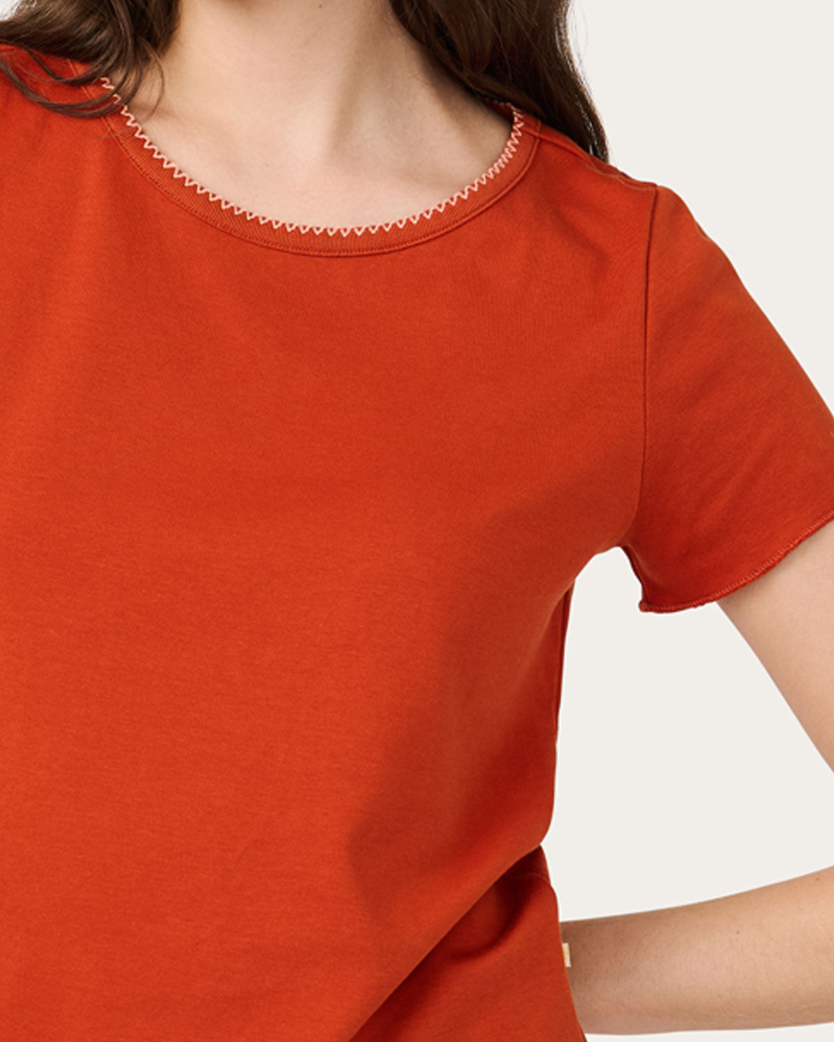 Baby Jean Tee in Rust By Morgan Lane