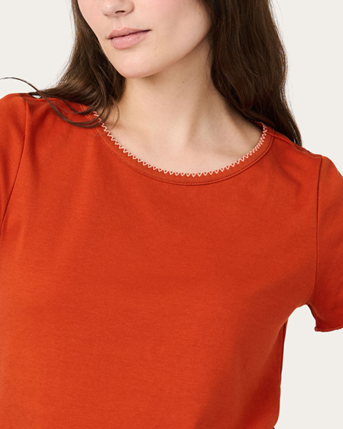 Baby Jean Tee in Rust By Morgan Lane