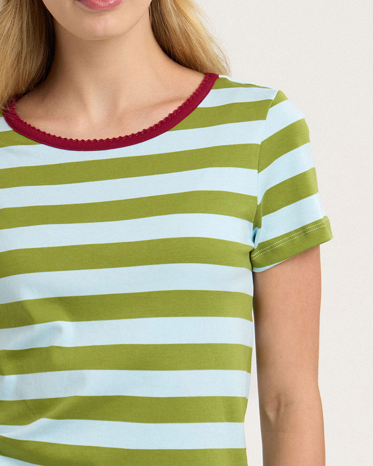 Baby Jean Tee in Olive/Ice By Morgan Lane