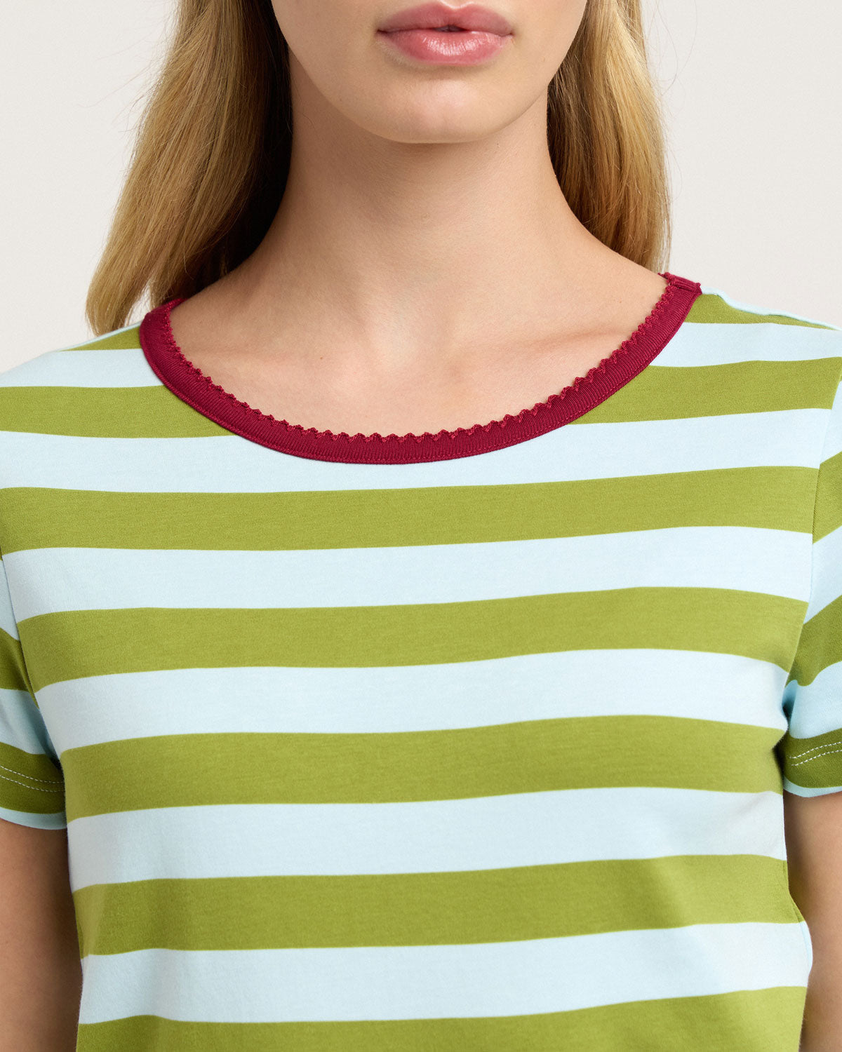 Baby Jean Tee in Olive/Ice By Morgan Lane