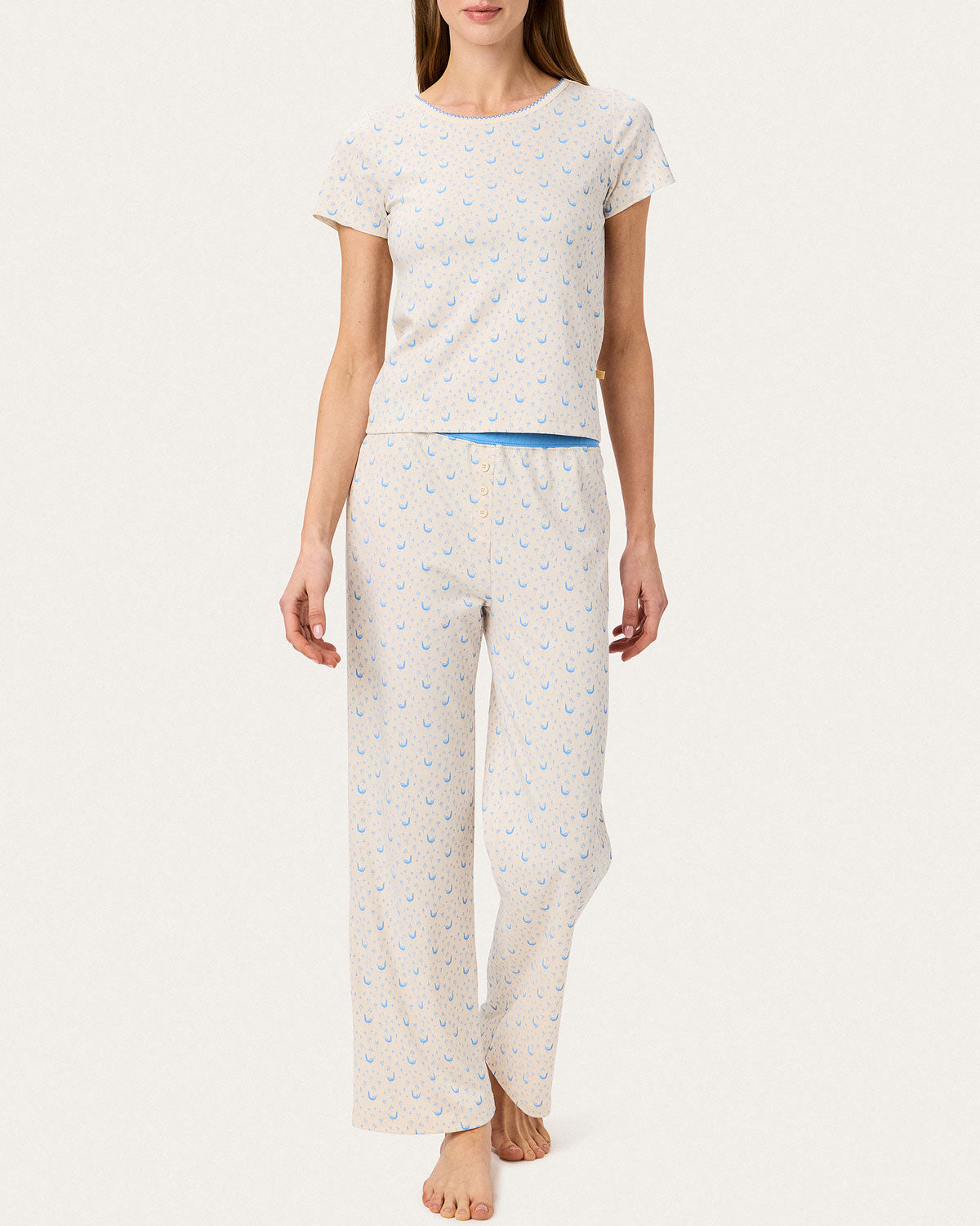 Baby Jean Long Pj Set in Roo By Morgan Lane