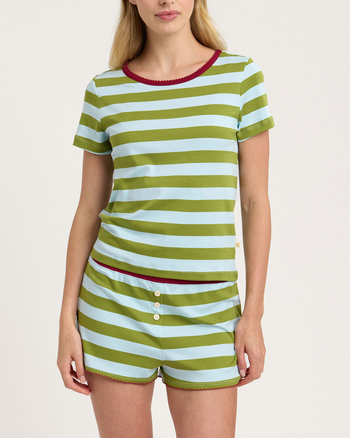 Baby Jean Tee in Olive/Ice By Morgan Lane