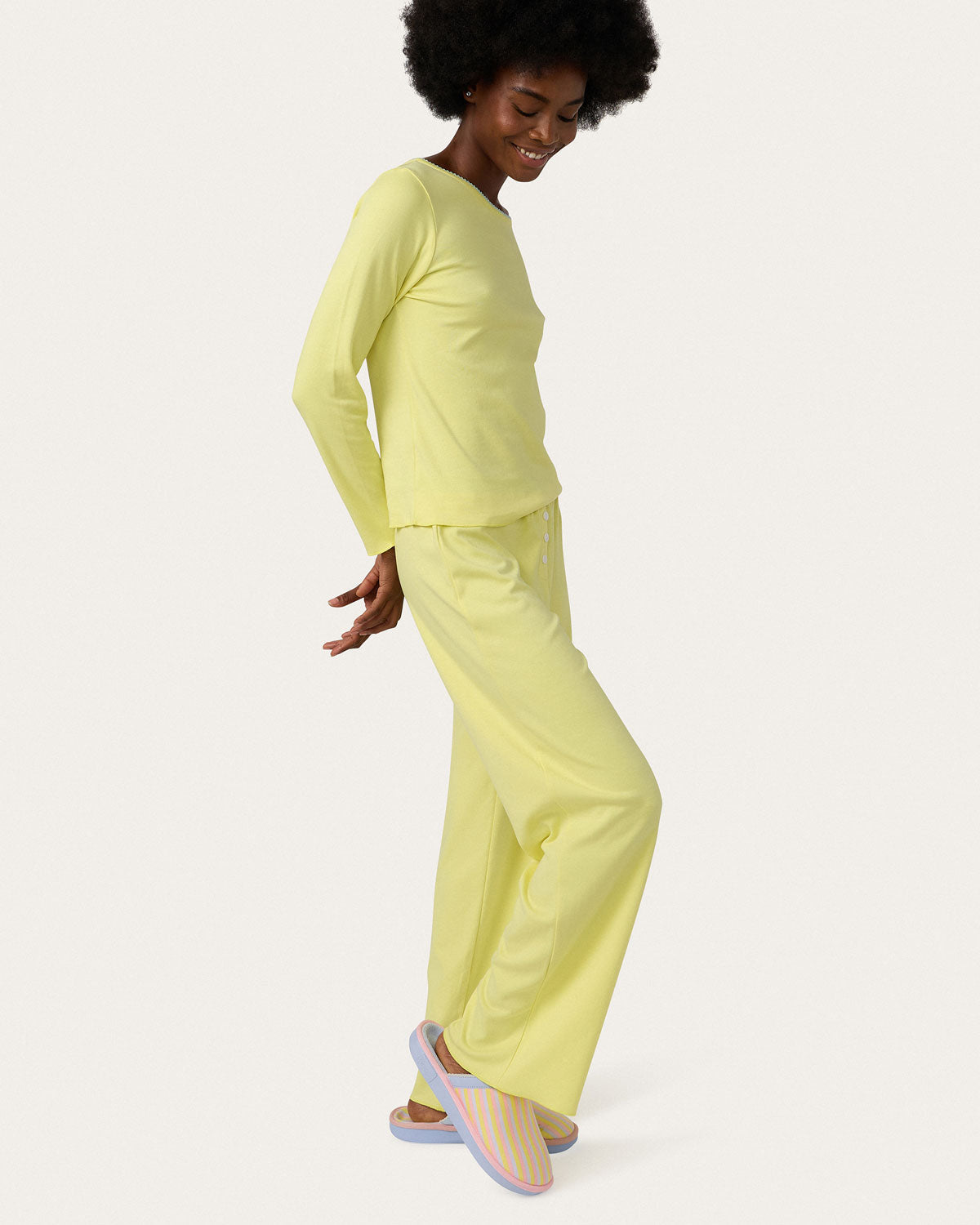 Brunch PJ Set in Sunshine Yellow By Morgan Lane