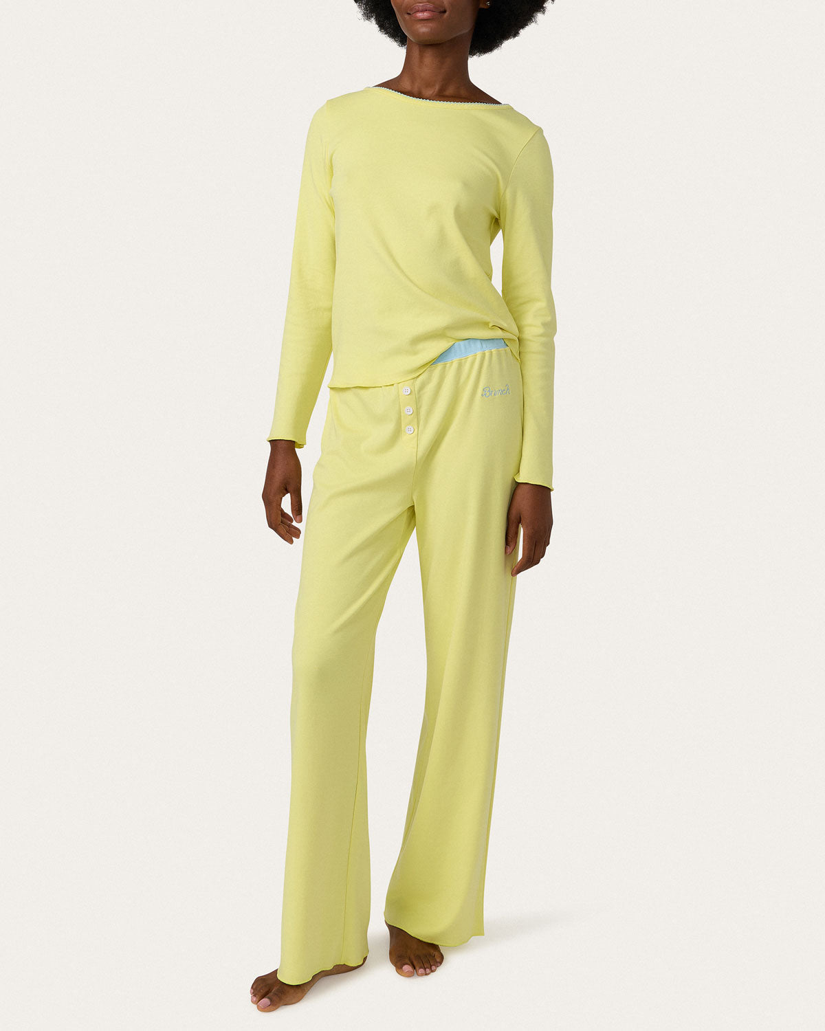 Brunch PJ Set in Sunshine Yellow By Morgan Lane