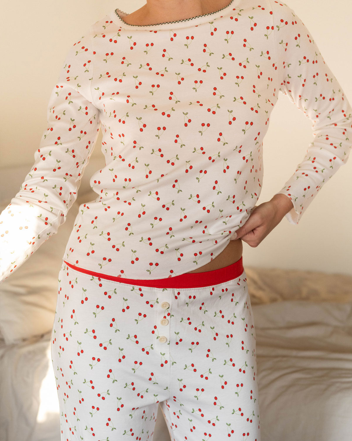 Ellie PJ Set in Cherry Pie By Morgan Lane
