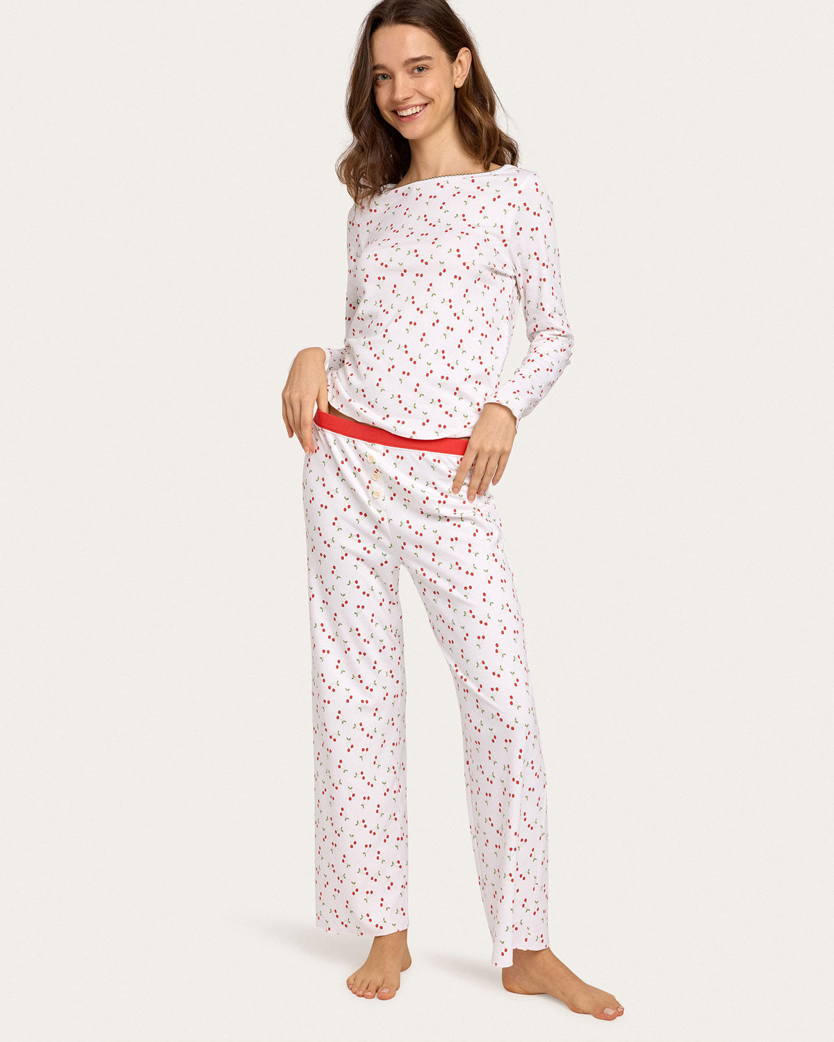 Ellie PJ Set in Cherry Pie By Morgan Lane