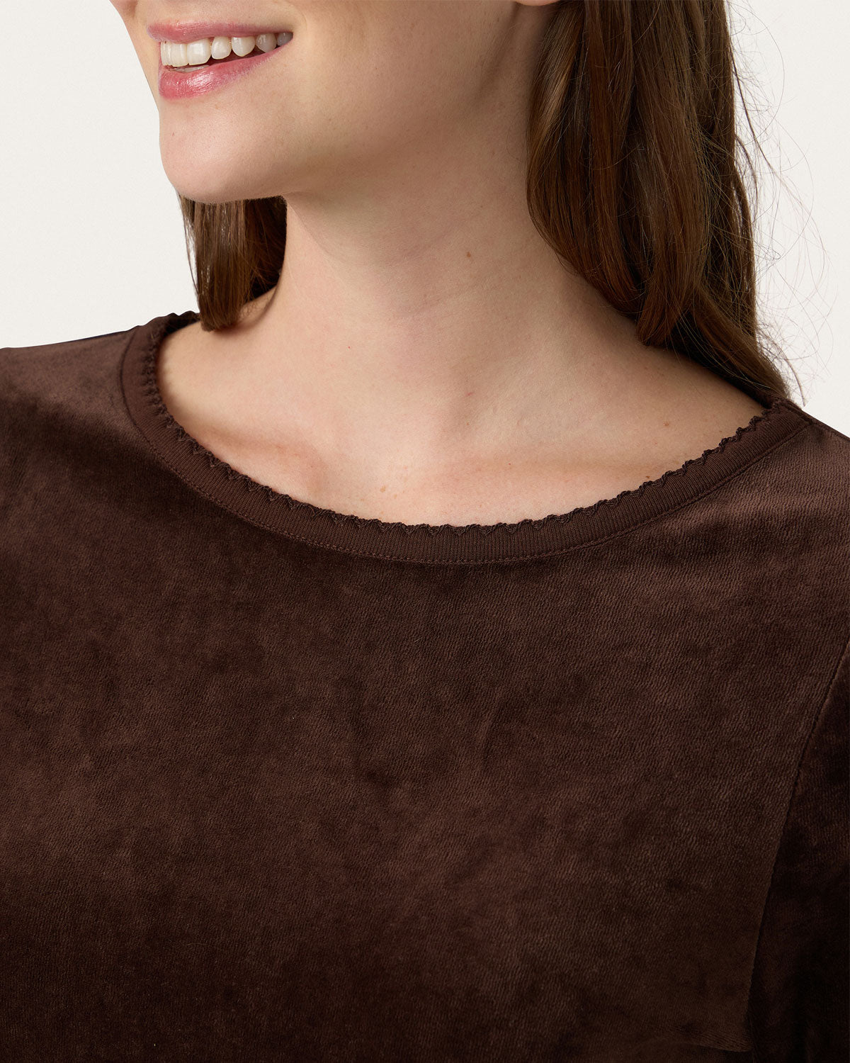 Ellie Lounge Set in Coffee Velour By Morgan Lane