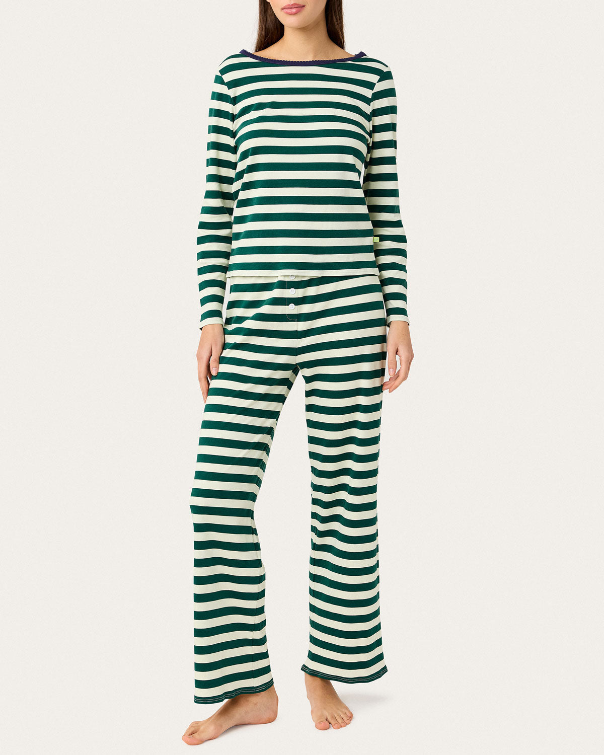 Ellie PJ Set in Jolly Stripe By Morgan Lane