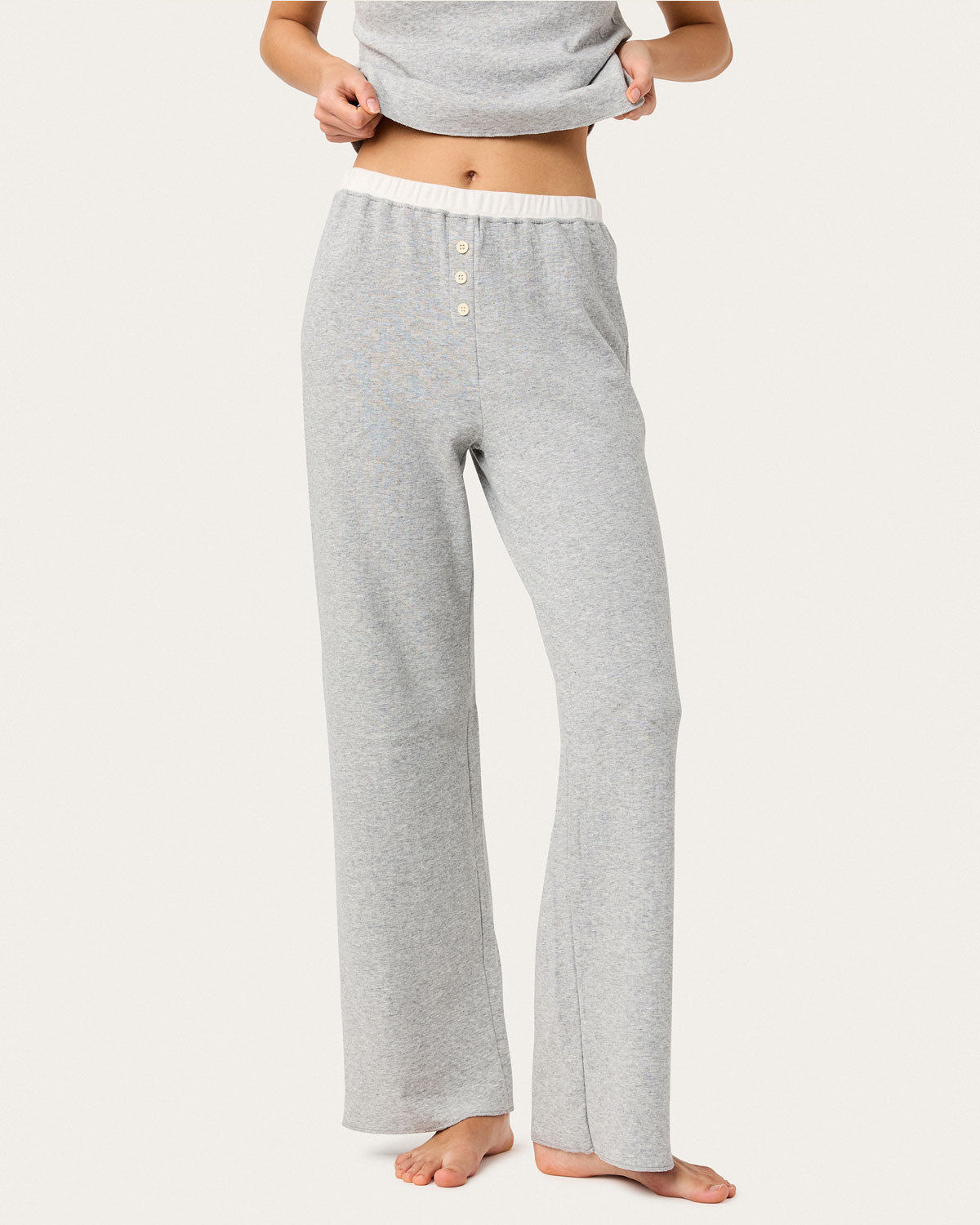 Ellie Pant in Heather Pointelle By Morgan Lane