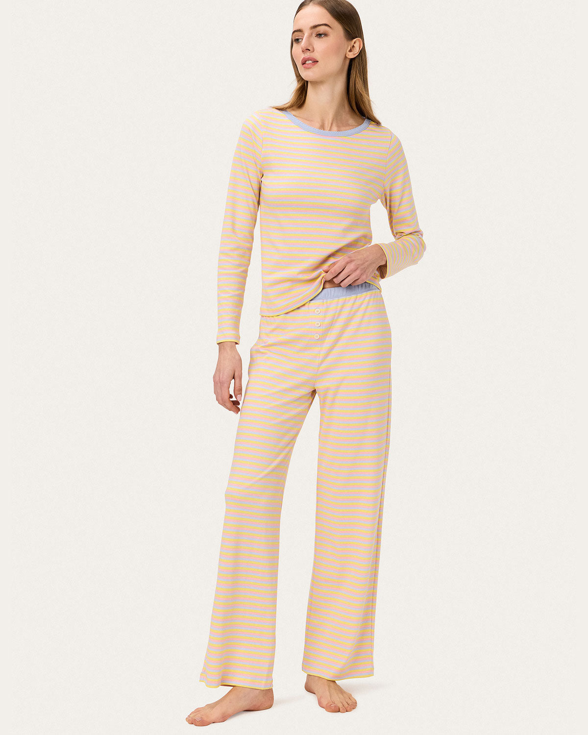 Ellie Pajama Set In Rainbow Dream By Morgan Lane