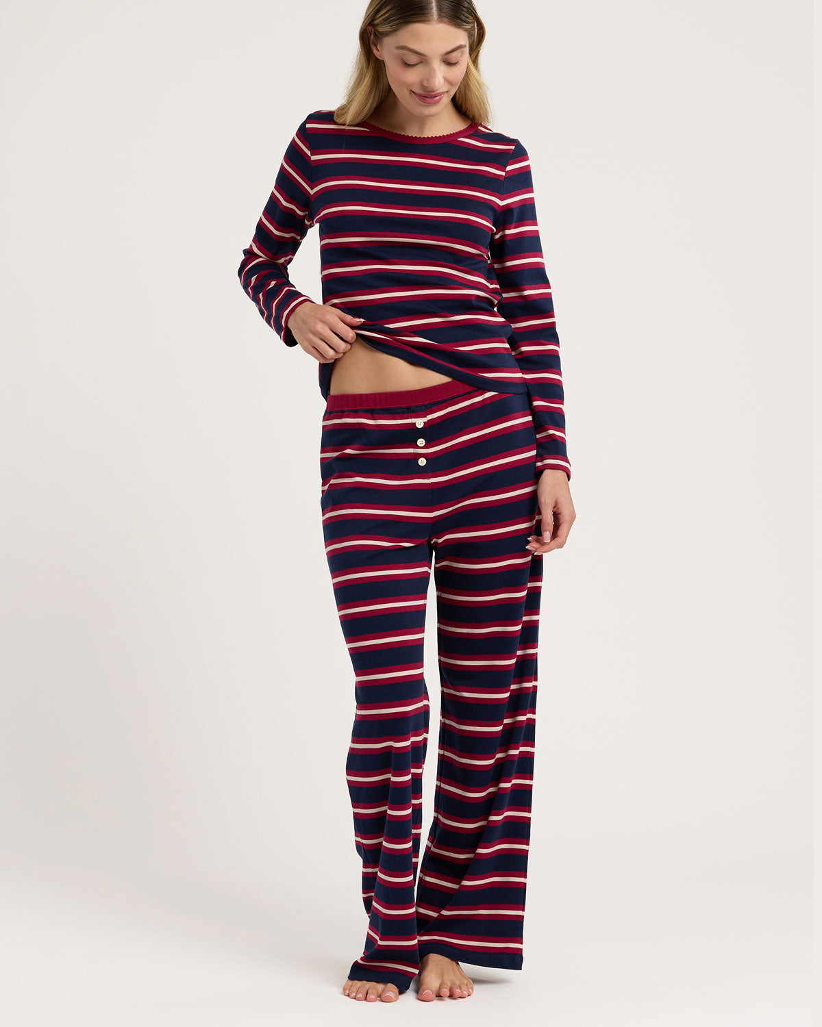 Ellie PJ Set in Rugby Stripe By Morgan Lane