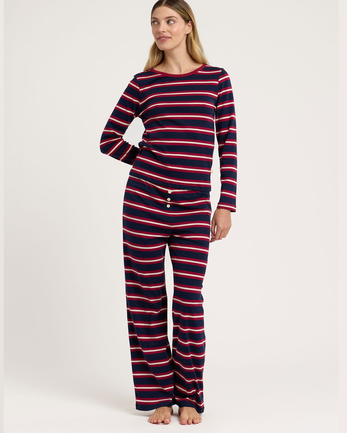 Ellie PJ Set in Rugby Stripe By Morgan Lane