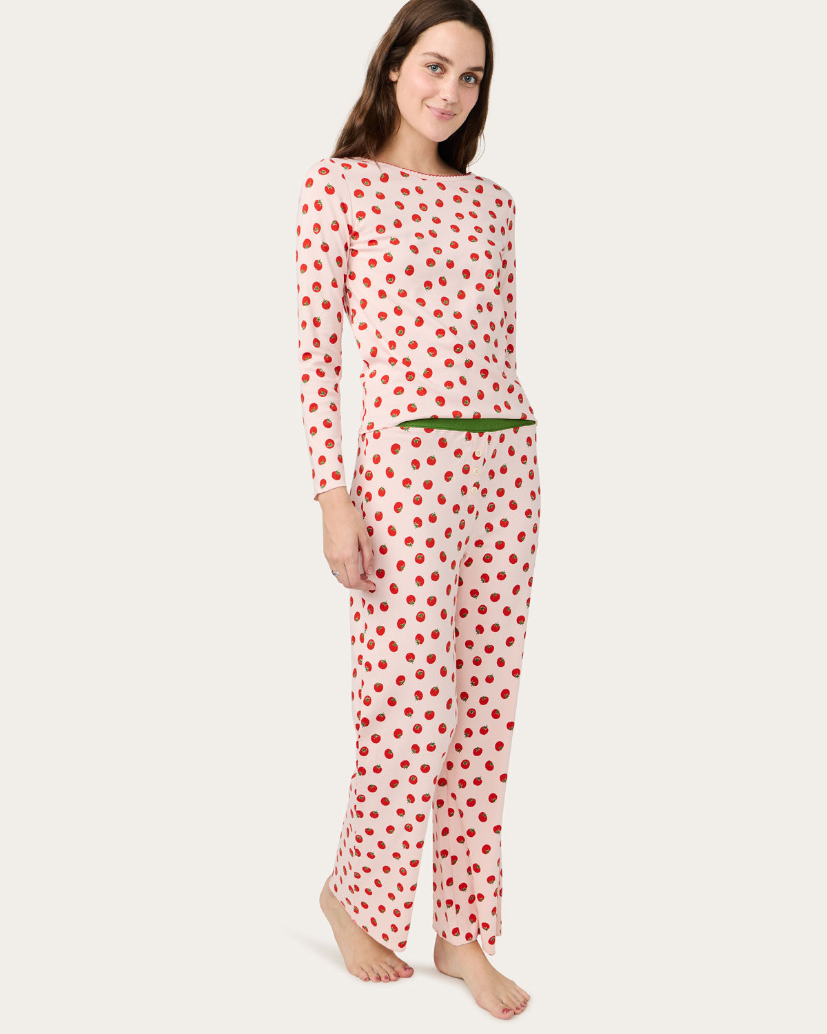 Ellie Pj Set in Juicy Tomatoes By Morgan Lane