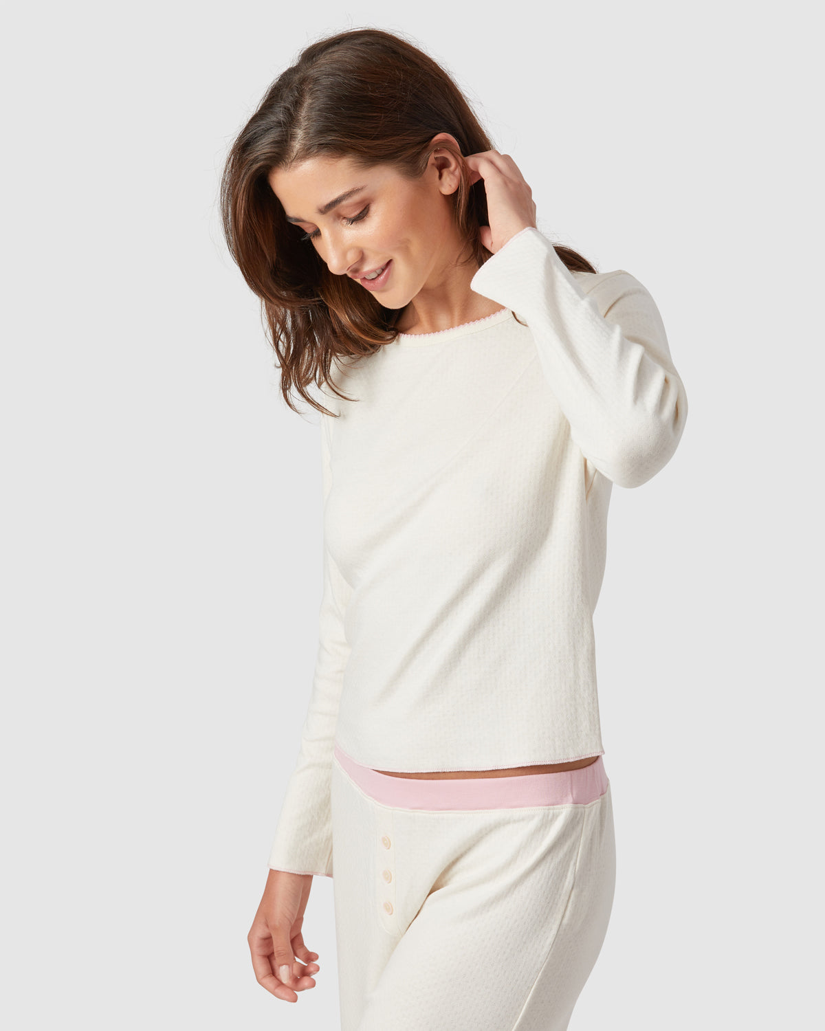 Ellie Pajama Set In Rose Water By Morgan Lane