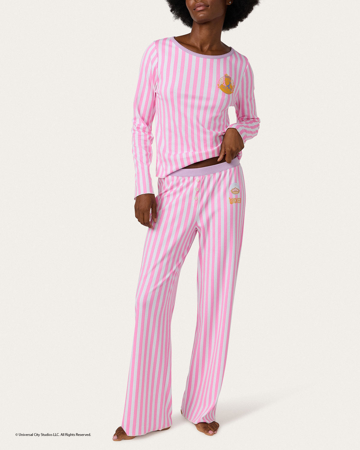 Glinda Striped PJ Set By Morgan Lane