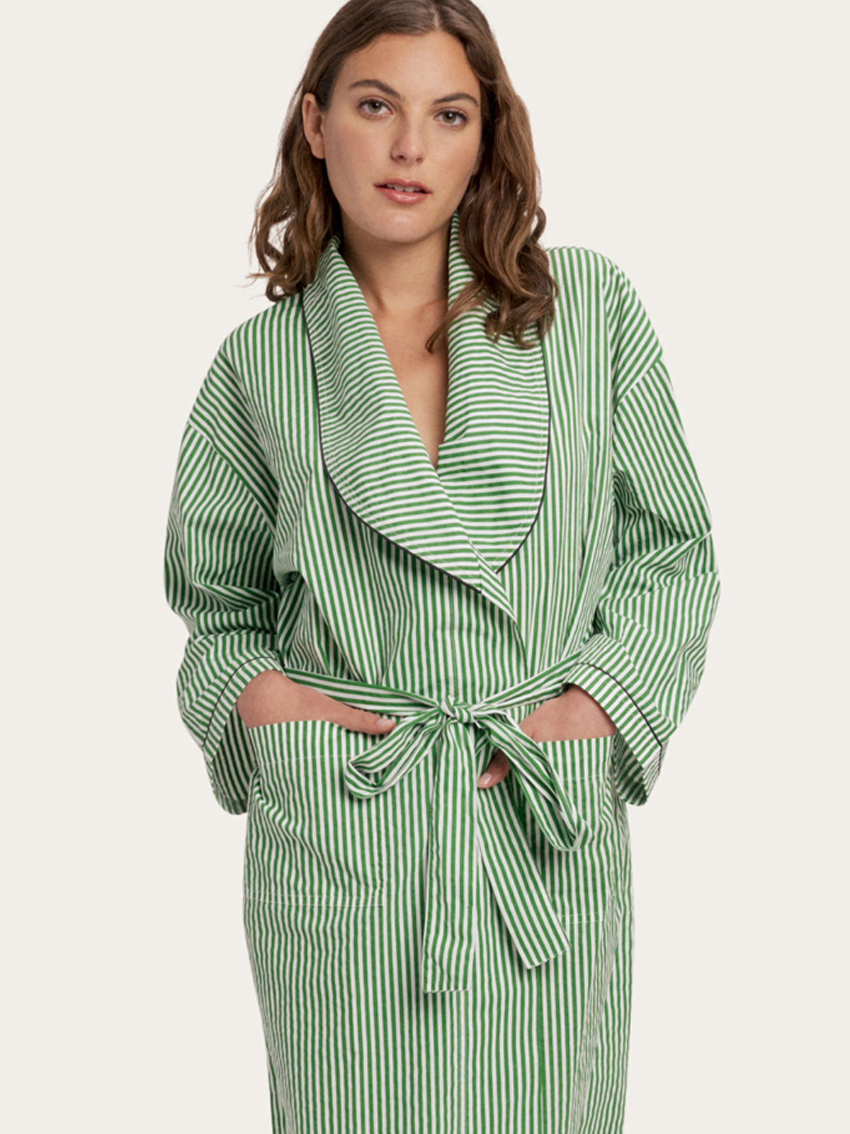 Hayden Robe in Jade Stripe By Morgan Lane