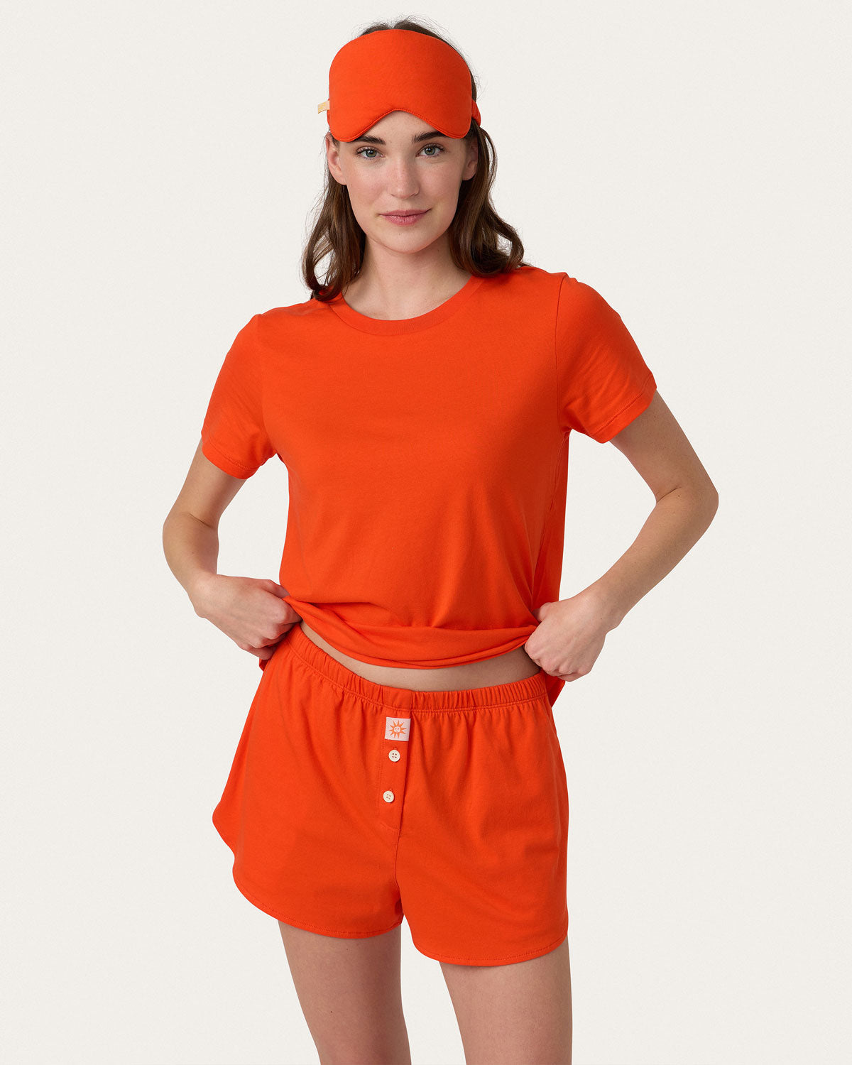 Mia Boxer Mask Set in Scarlet By Morgan Lane