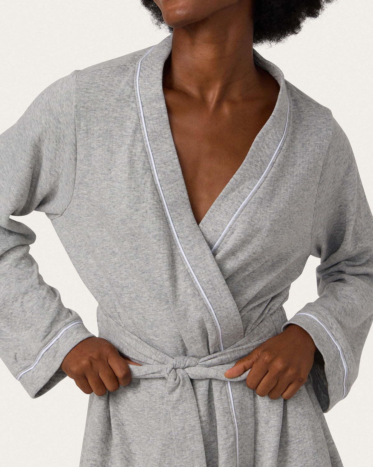 Nala Robe in Heather Pointelle By Morgan Lane