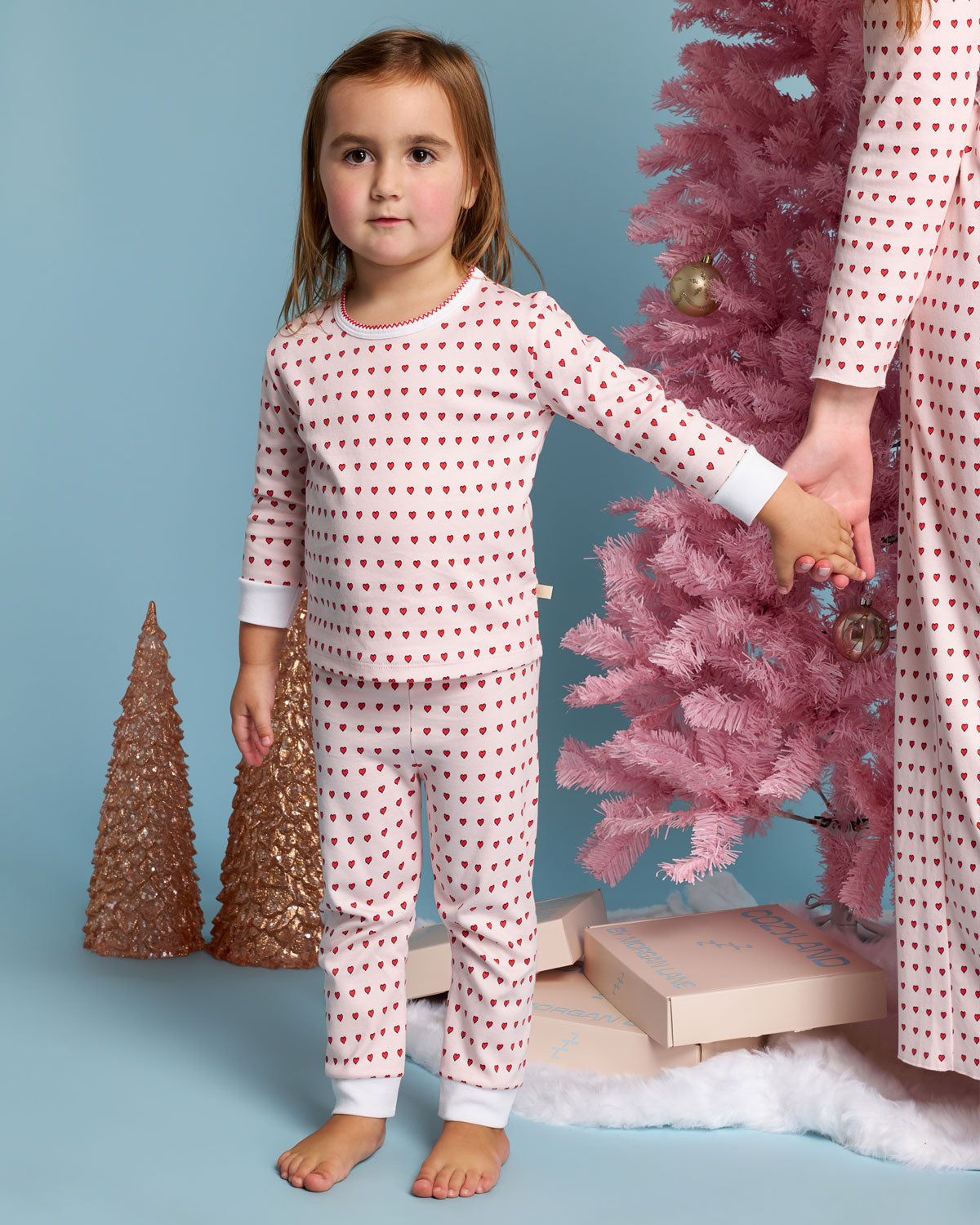 Riley PJ Set in Floating Hearts By Morgan Lane