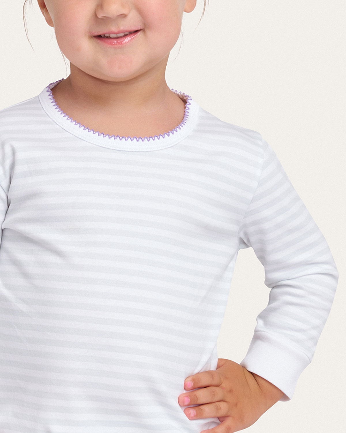 Riley Pajama Set in Sleepy Stripe By Morgan Lane