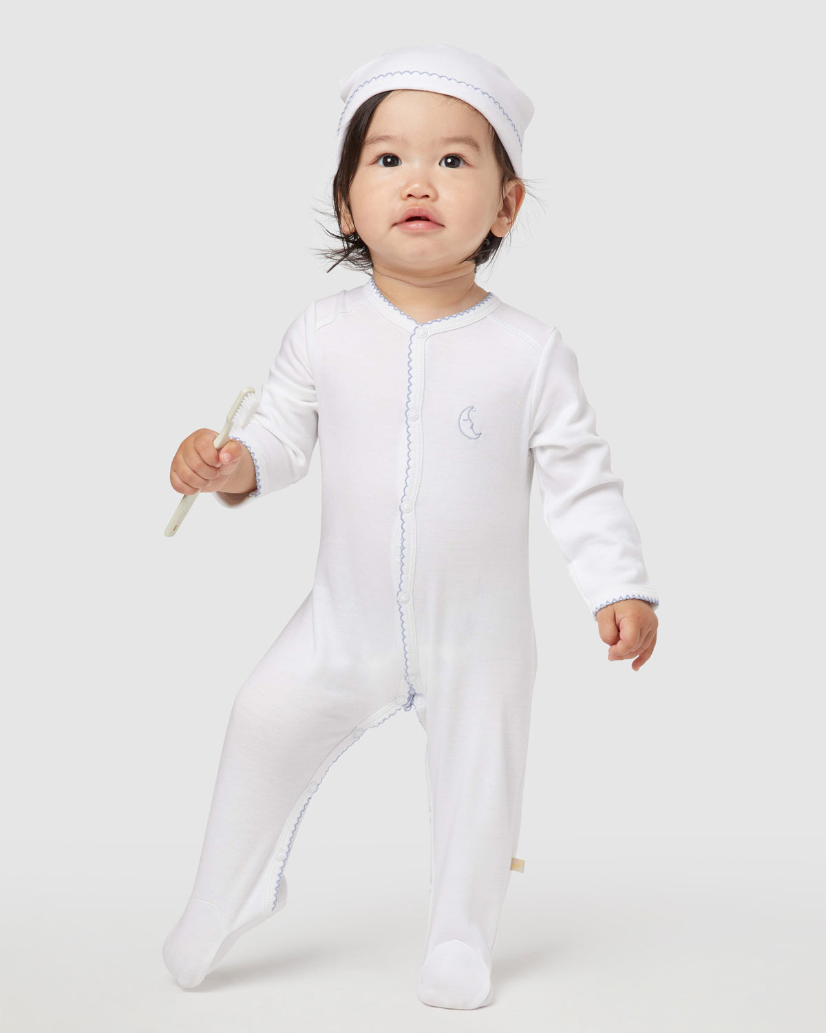 Baby Hat Rory Onesie Set In Chalk By Morgan Lane