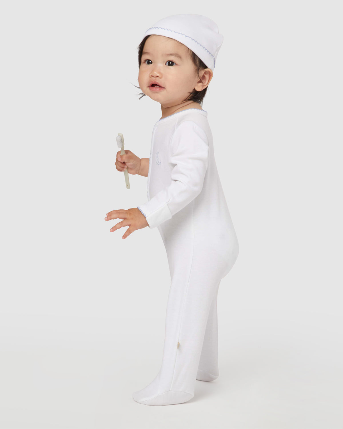 Baby Hat Rory Onesie Set In Chalk By Morgan Lane