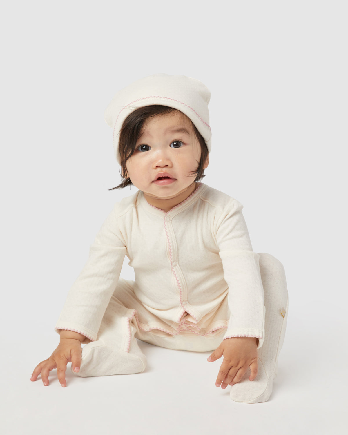 Baby Hat Rory Onesie Set In Rose Water By Morgan Lane