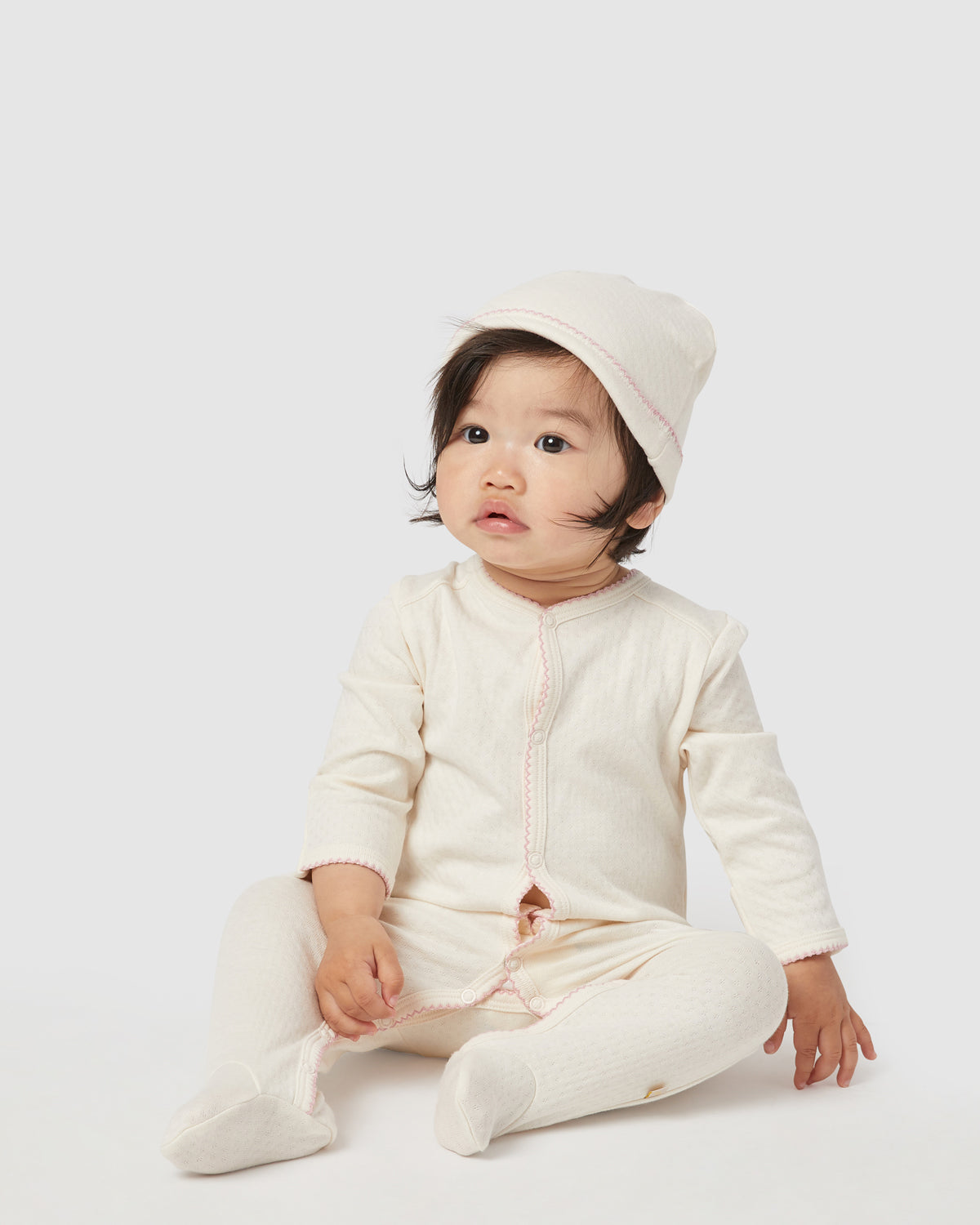 Baby Hat Rory Onesie Set In Rose Water By Morgan Lane