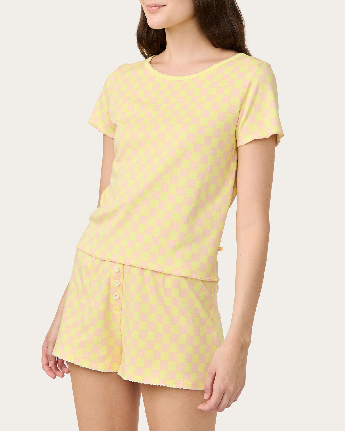 Suzie Pajama Set In Checkers By Morgan Lane