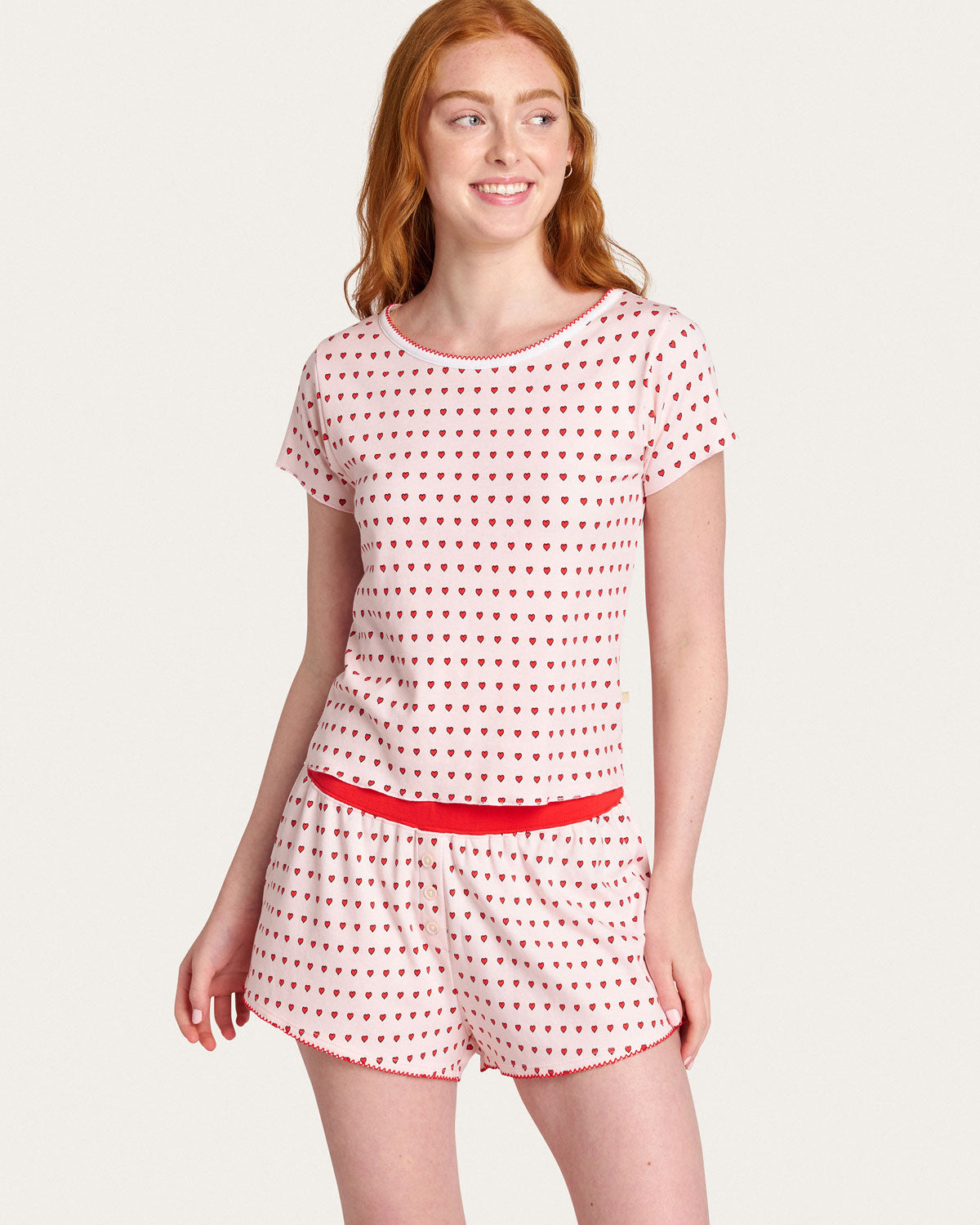 Suzie Pj Set in Floating Hearts By Morgan Lane