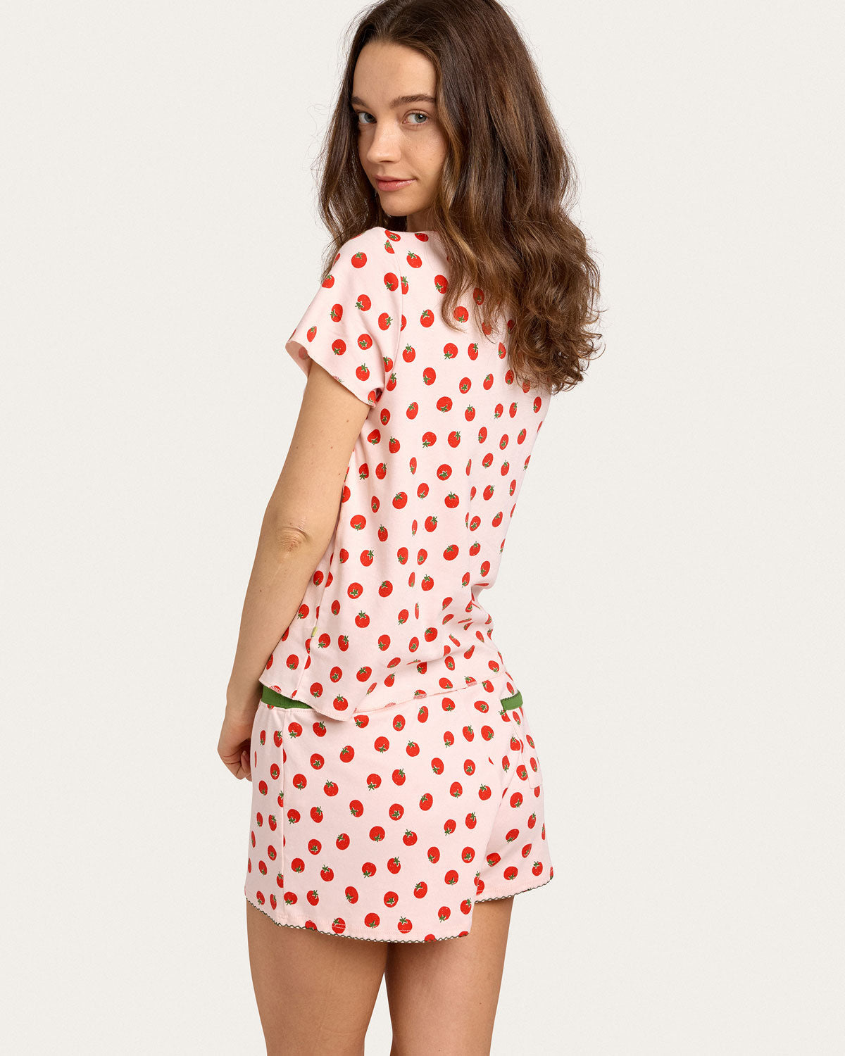 Suzie Pj Set in Juicy Tomatoes By Morgan Lane