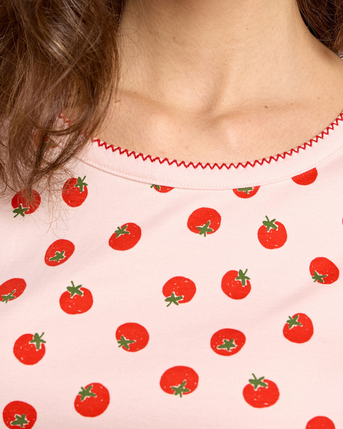 Suzie Pj Set in Juicy Tomatoes By Morgan Lane