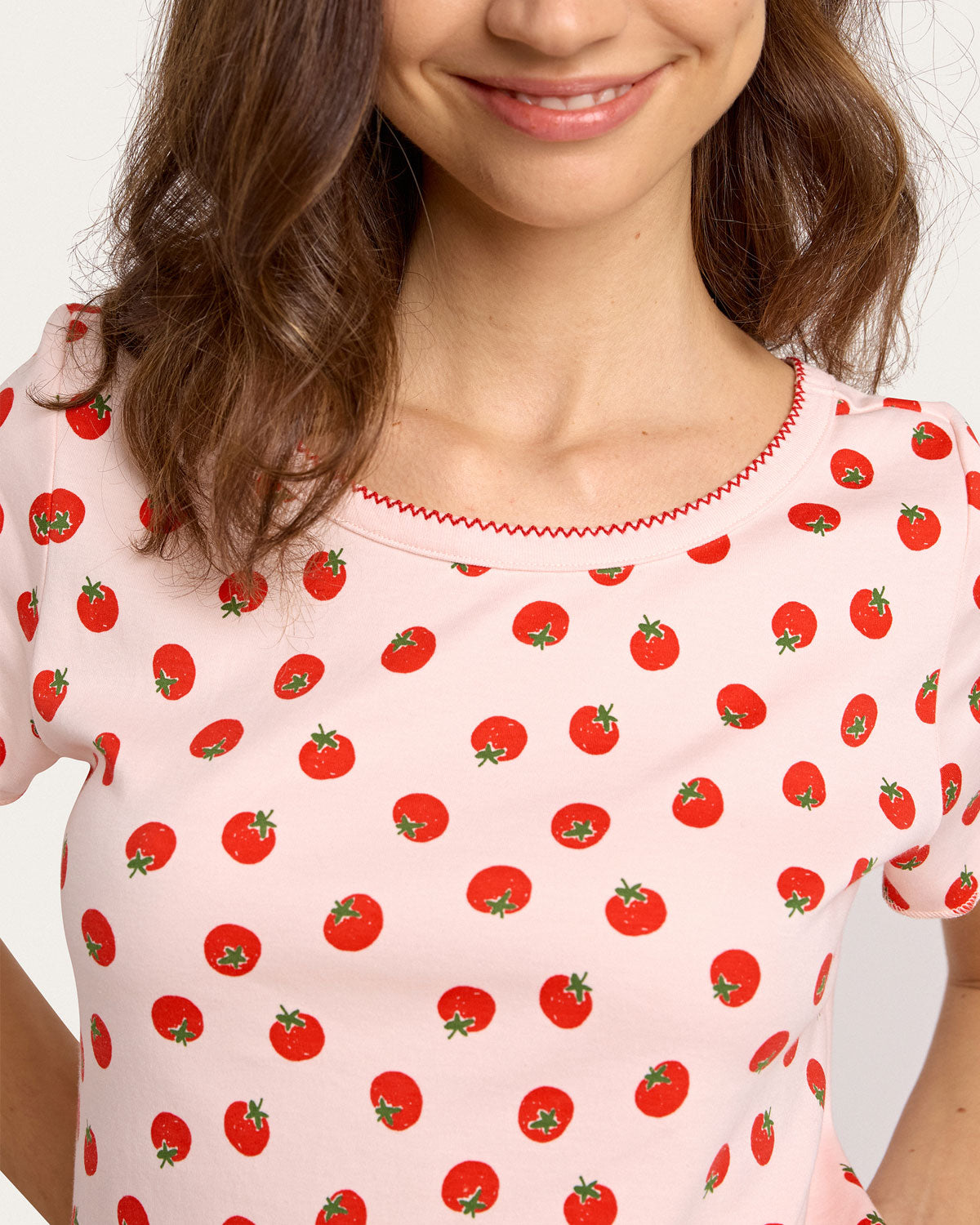 Suzie Pj Set in Juicy Tomatoes By Morgan Lane