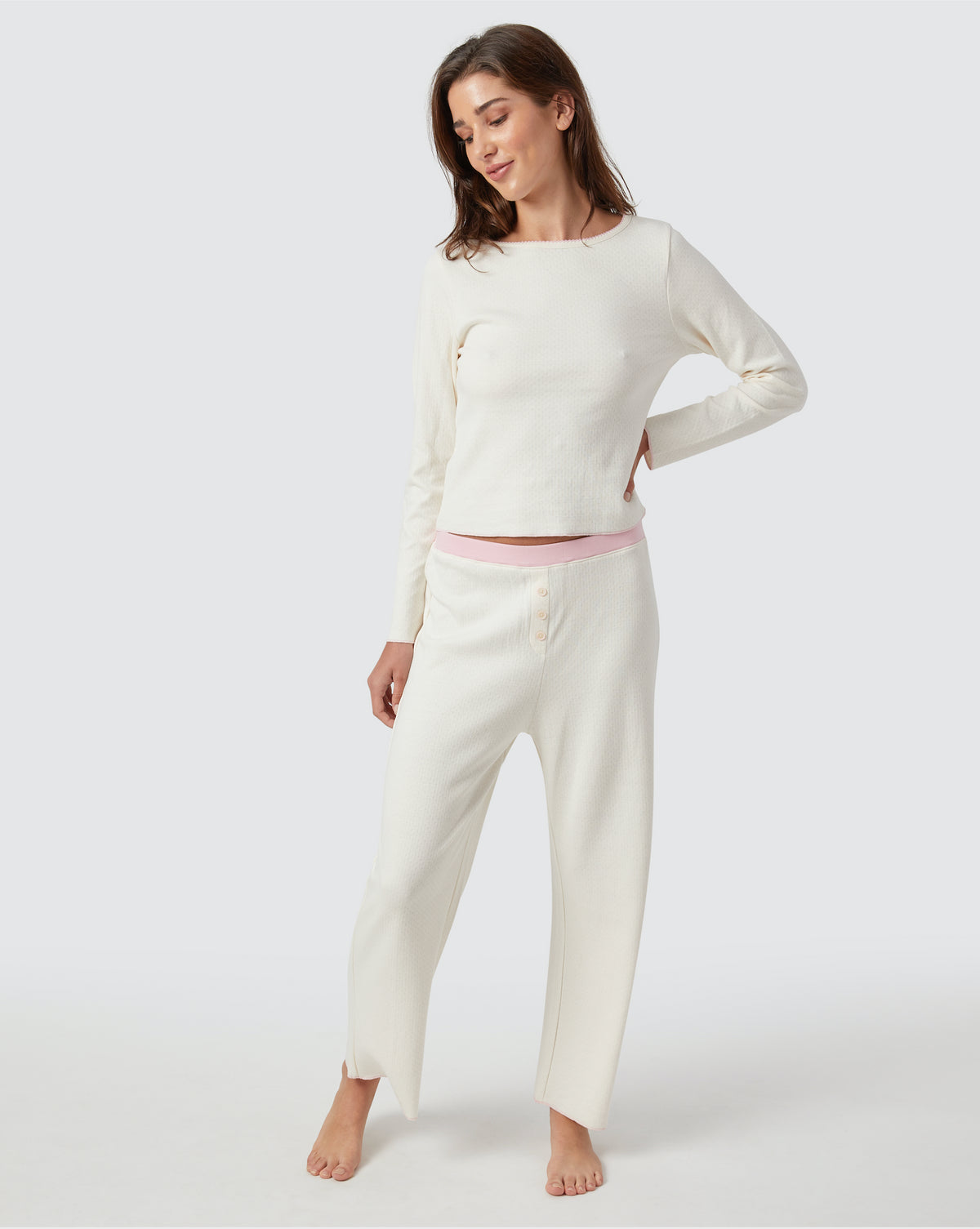 Ellie PJ Set in Rose Water By Morgan Lane