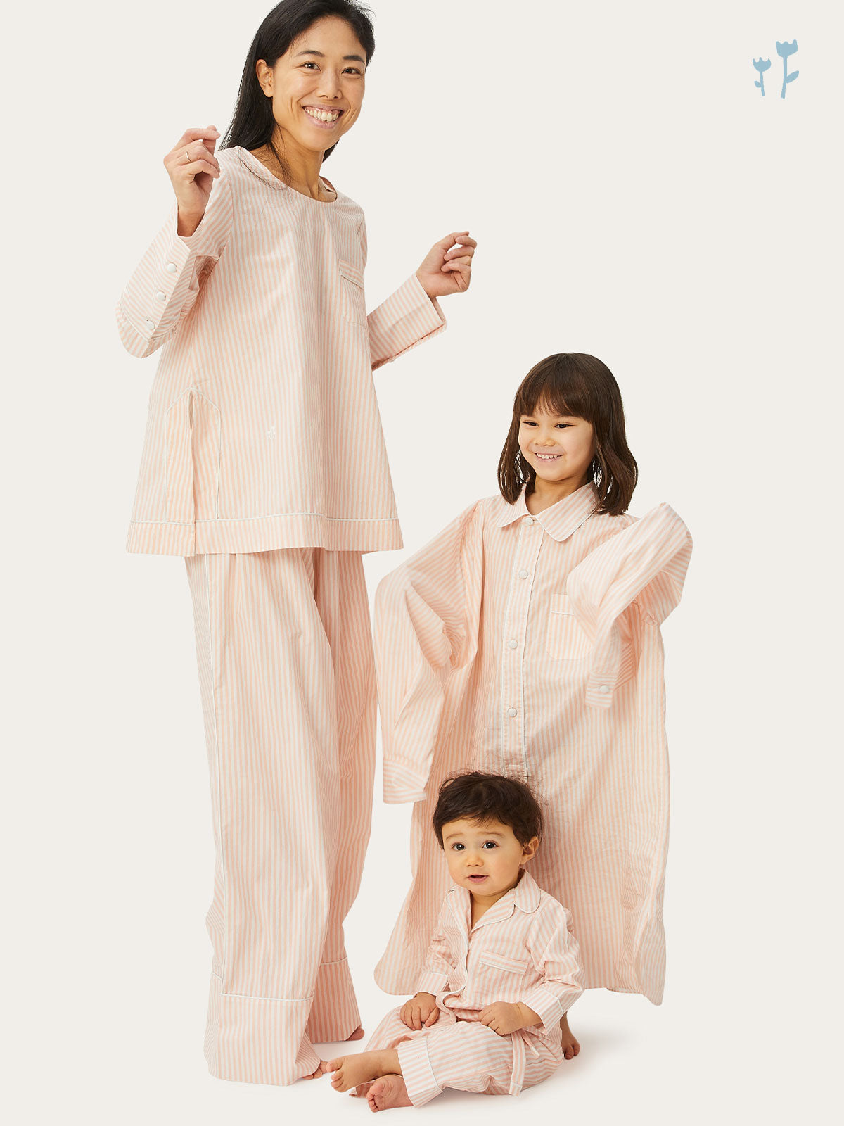 Linnet Night Shirt in Petal Stripe By Morgan Lane