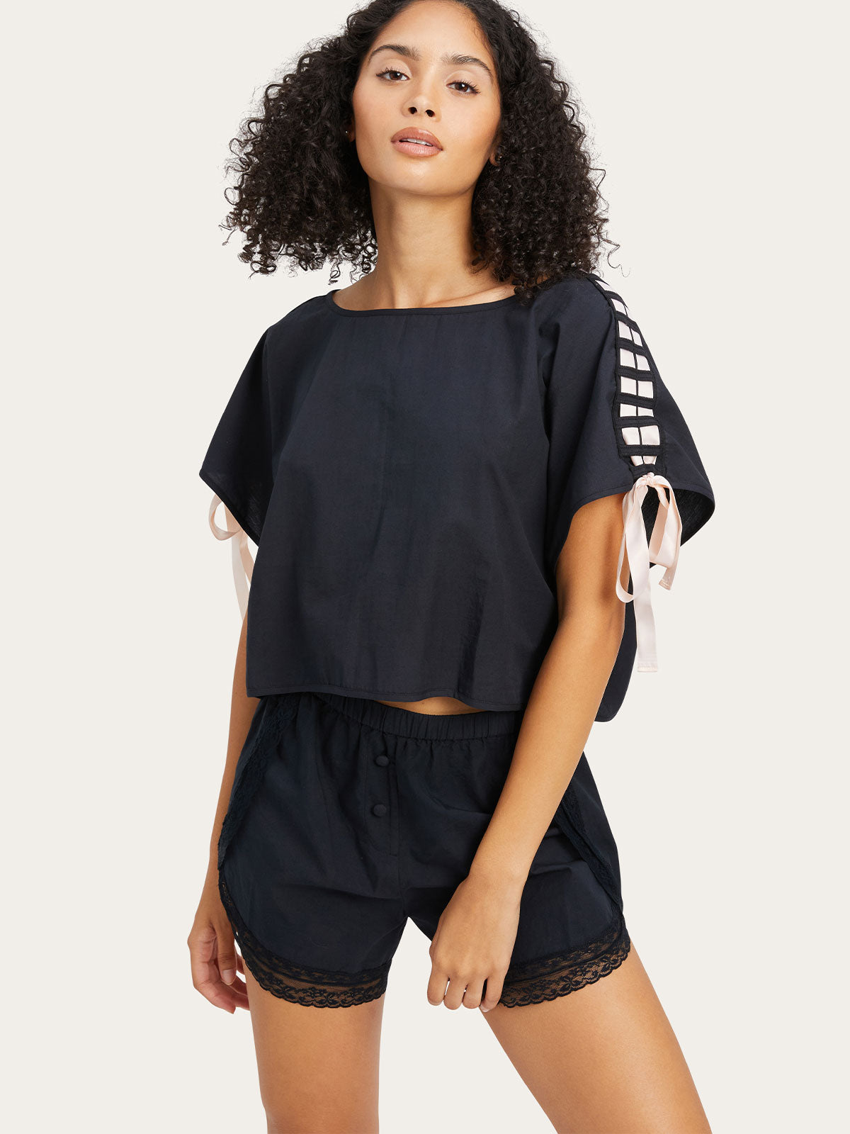 Gina Top in Noir By Morgan Lane