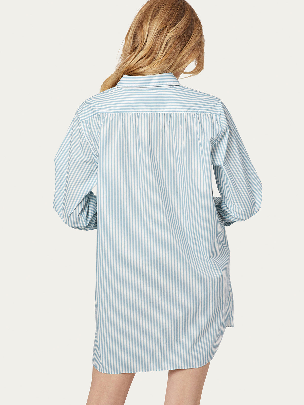 Linnet Night Shirt in Sky Stripe By Morgan Lane