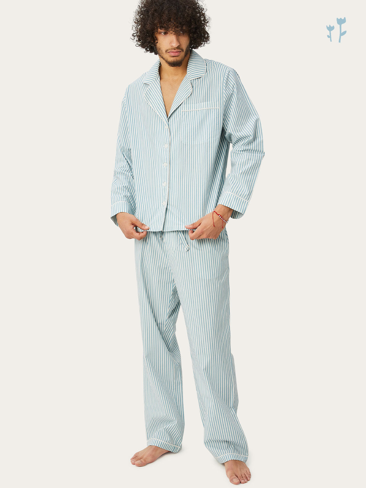 Tommy Unisex PJ Set in Sky Stripe By Morgan Lane